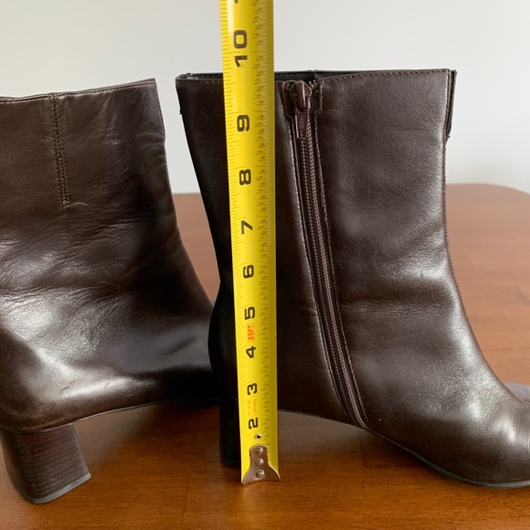 SOLD - Etienne Aigner Dark Brown Ankle Boots - Picture 10 of 13